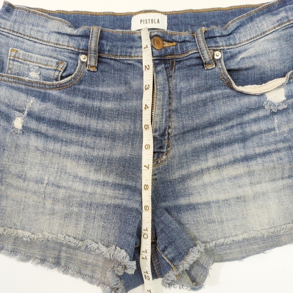 Pistola Distressed Jean Shorts - Picture 3 of 8